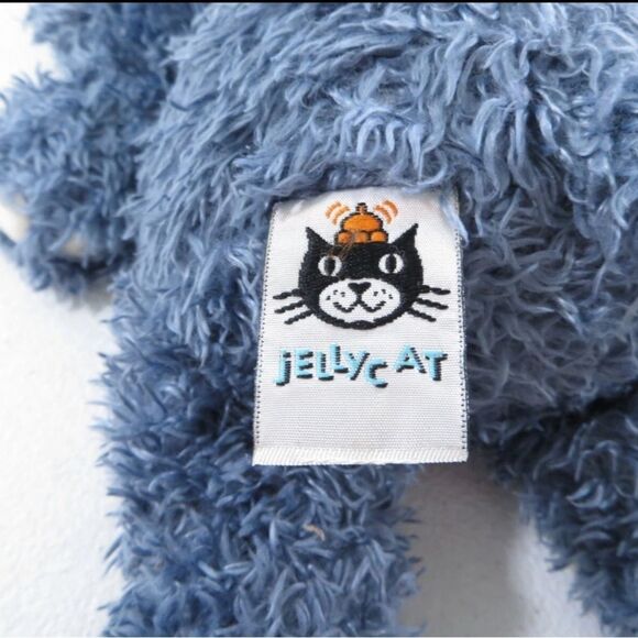 Jellycat London Junglie Bunglie Elephant Blue Shaggy Stuffed Plush Medium 16" - Picture 3 of 5